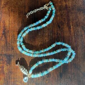 On 34th Gold-Tone Shaky Fish Mixed Bead Pendant Necklace